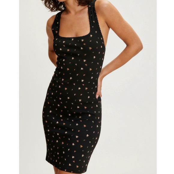 ROUJE PARIS Addie Mini Dress, Black Floral, FR36/US4 - Picture 4 of 15